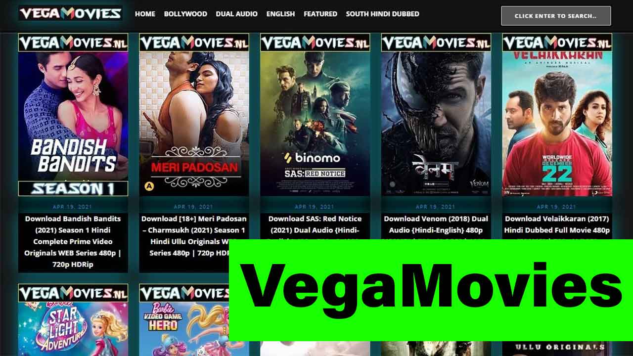 Vegamovies: 480p, 720p Referred To As Movies & Web Collection